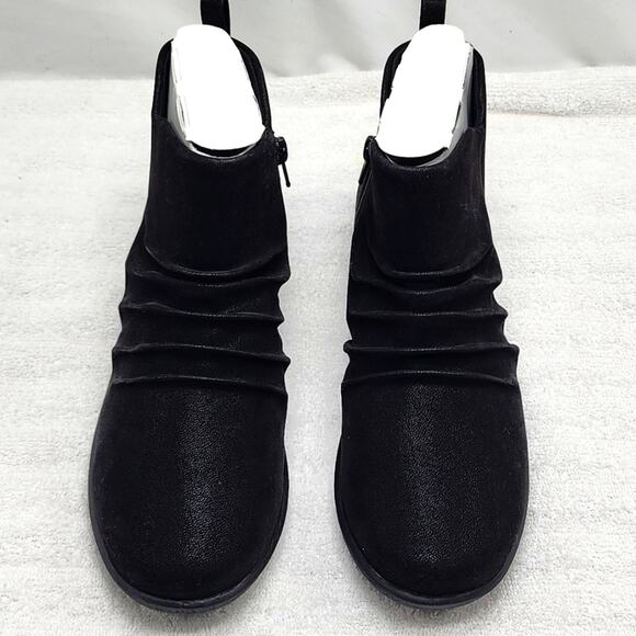 CLARKS CLOUDSTEPPERS●SILLIAN GEMMA BLACK ANKLE BOOTS■LADIES 8 ●WIDE●NWB●CUTE● - Picture 10 of 16